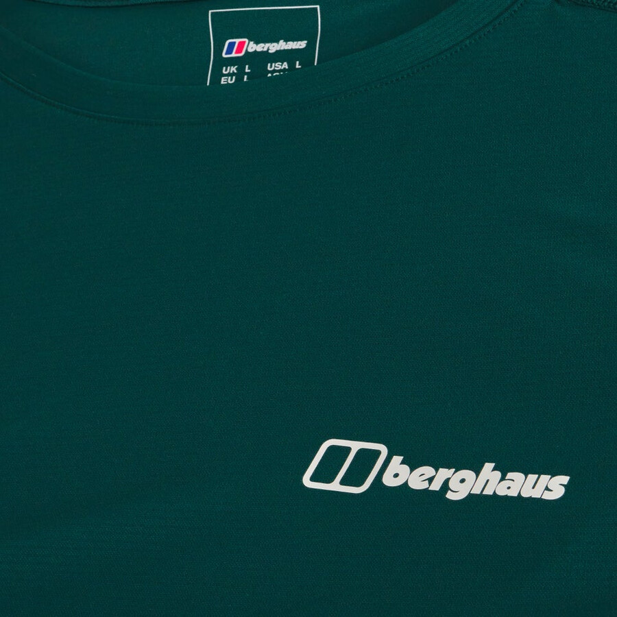 men s 247 crew long sleeve tech tee - green berghaus