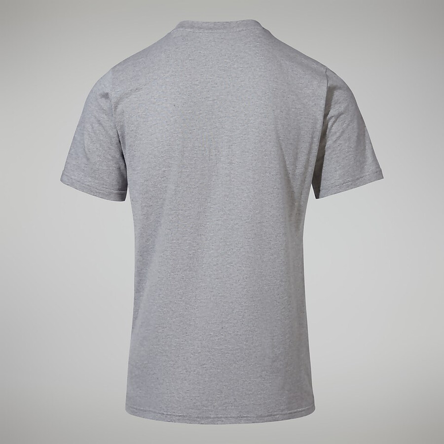männer s big classic logo tee dark grey berghaus