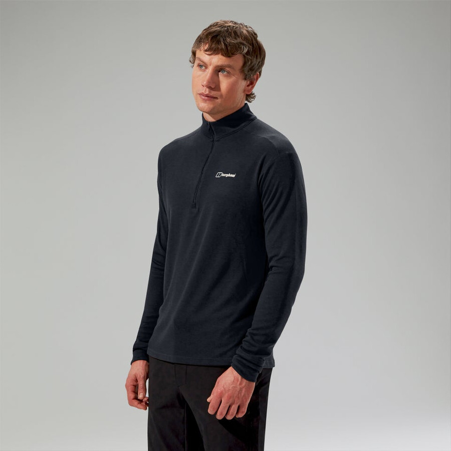männer ivyhill half zip top - black die berghaus