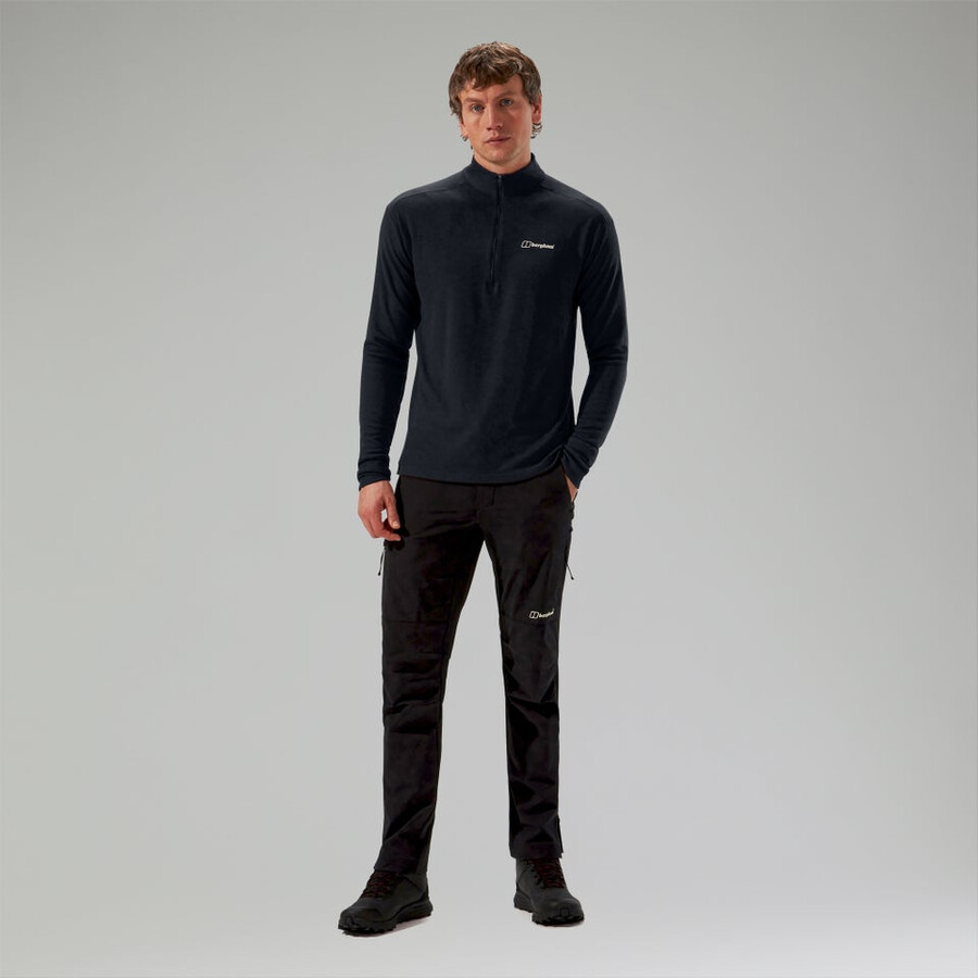 männer ivyhill half zip top - black die berghaus