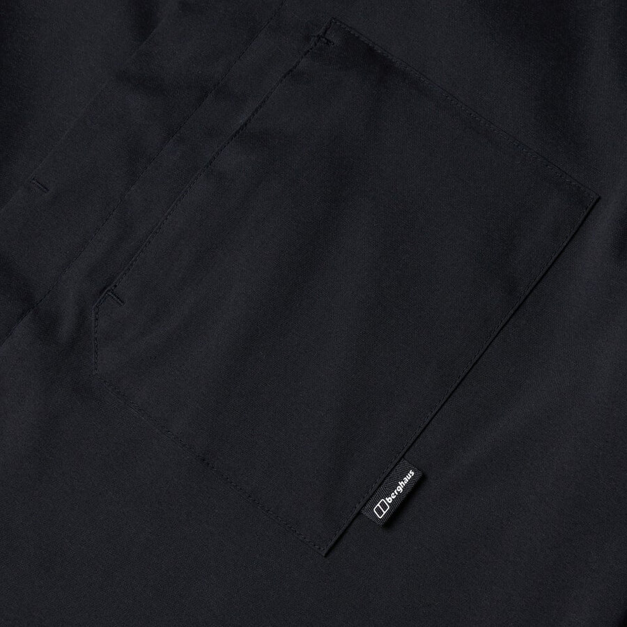 herren explorer long sleeve overshirt - schwarz berghaus