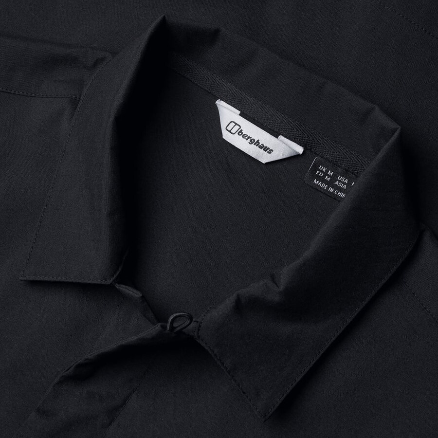 herren explorer long sleeve overshirt - schwarz berghaus