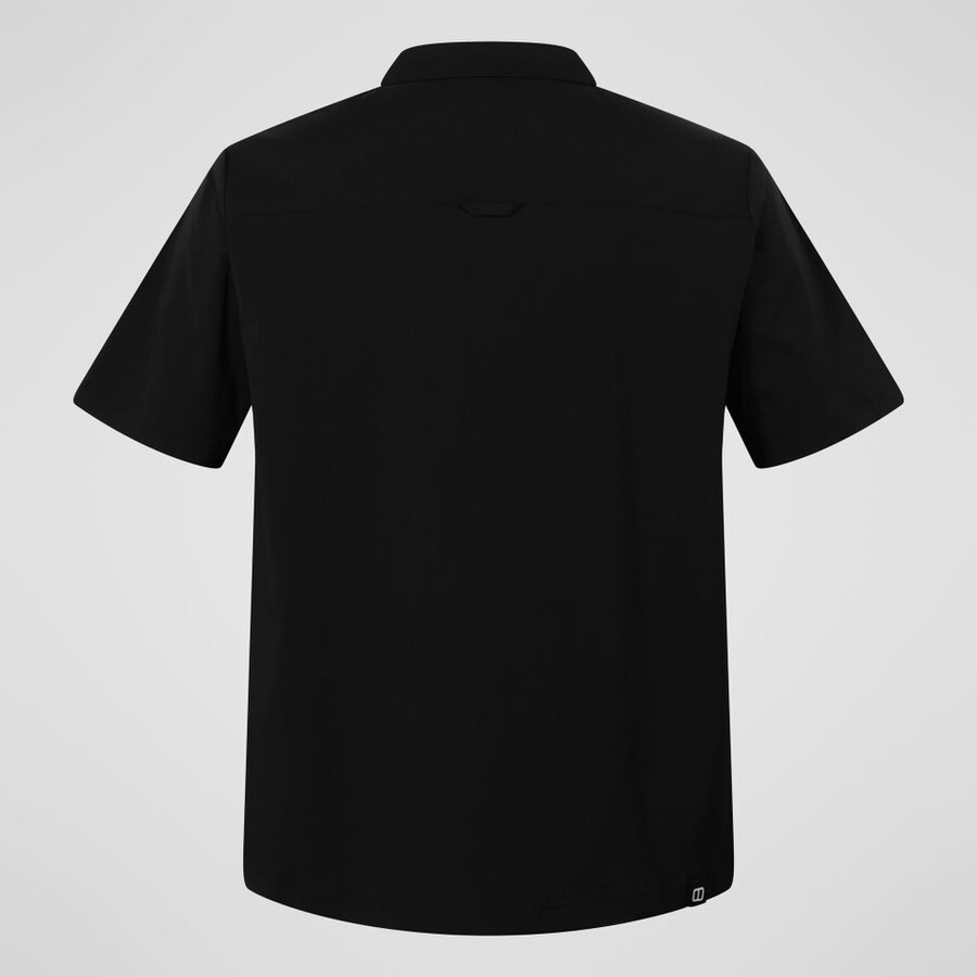 men s explorer short sleeve overshirt - schwarz berghaus