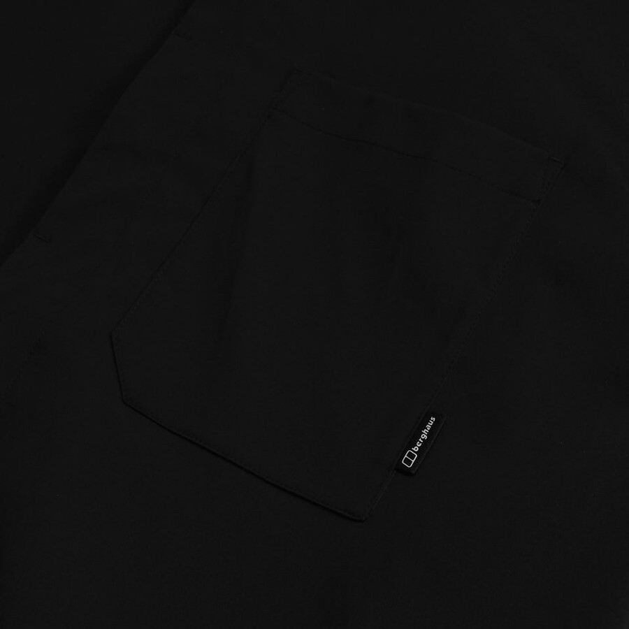 men s explorer short sleeve overshirt - schwarz berghaus