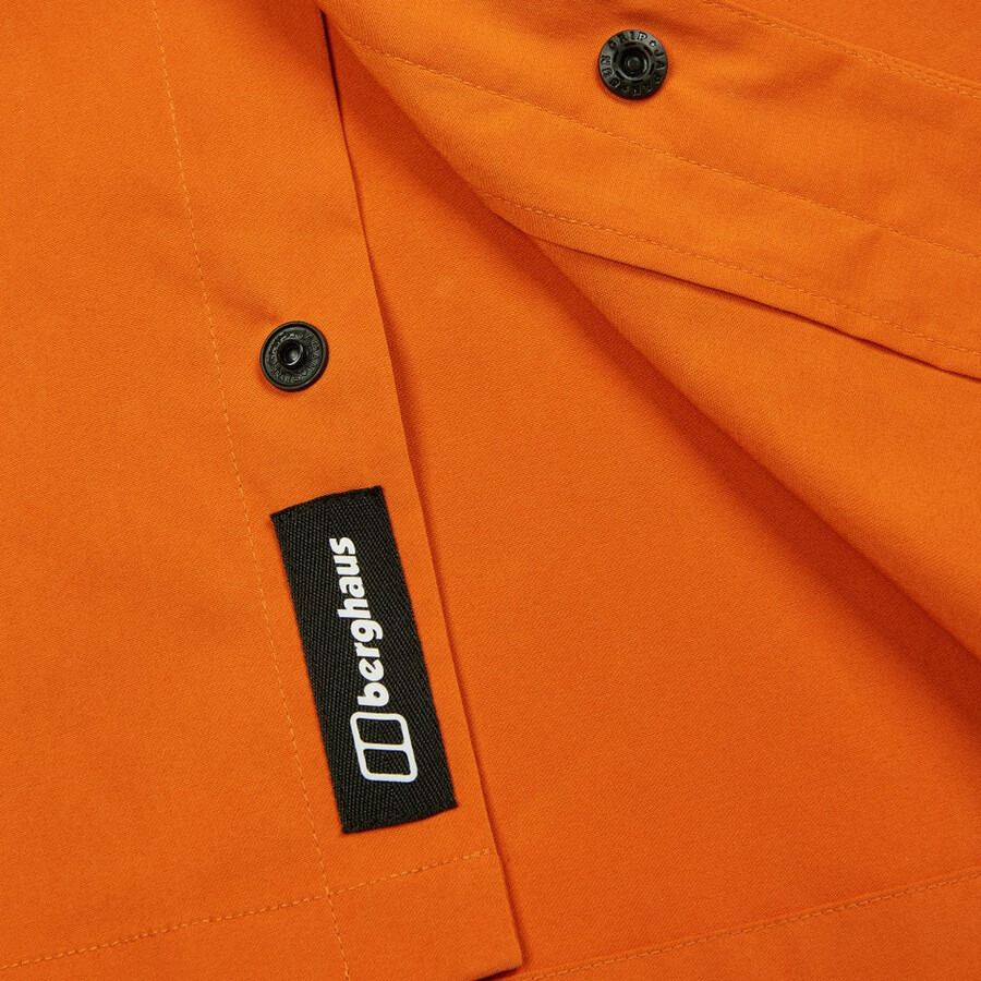 men s explorer short sleeve overshirt - orange berghaus