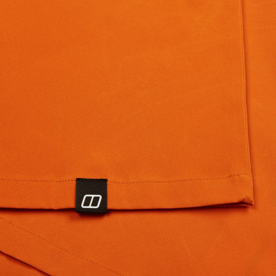 men s explorer short sleeve overshirt - orange berghaus