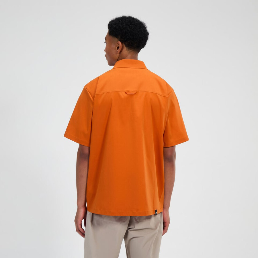 men s explorer short sleeve overshirt - orange berghaus