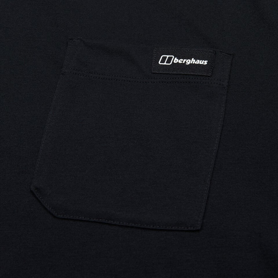 herren relaxed short sleeve tech tee - black die berghaus