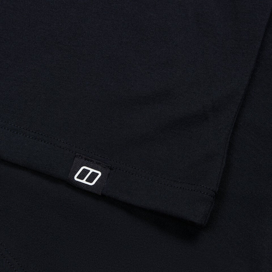 herren relaxed short sleeve tech tee - black die berghaus