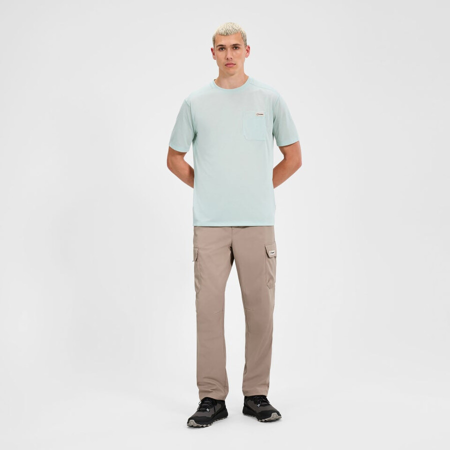 men s entspannt mit kurzen Ärmeln tech tee - green berghaus