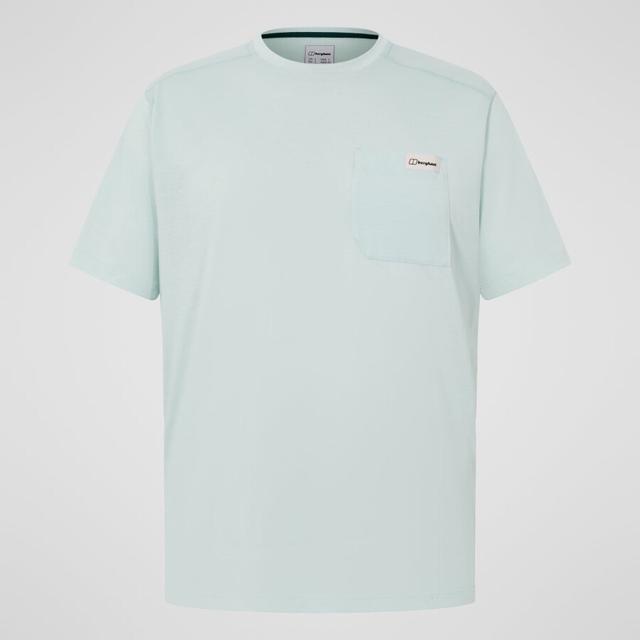 men s entspannt mit kurzen Ärmeln tech tee - green berghaus