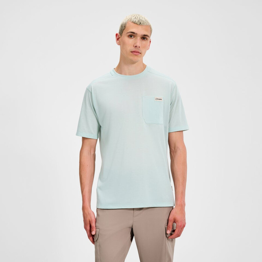 men s entspannt mit kurzen Ärmeln tech tee - green berghaus