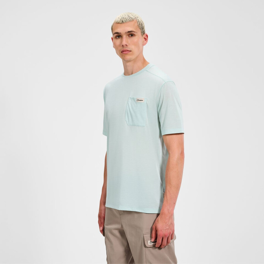 men s entspannt mit kurzen Ärmeln tech tee - green berghaus