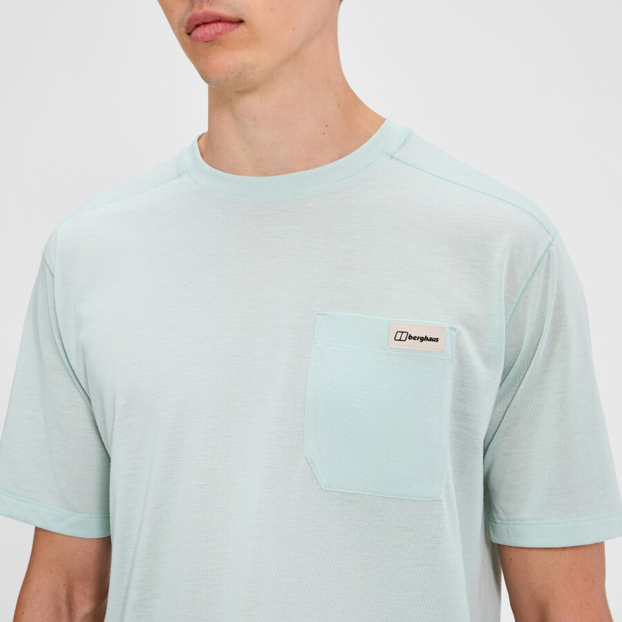 men s entspannt mit kurzen Ärmeln tech tee - green berghaus