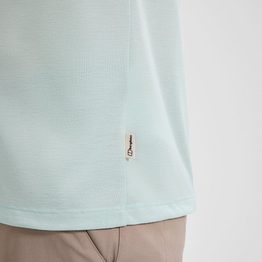 men s entspannt mit kurzen Ärmeln tech tee - green berghaus
