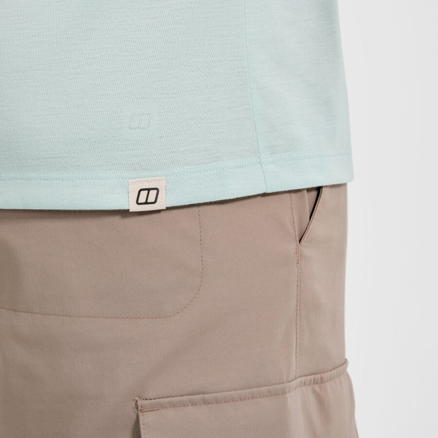 men s entspannt mit kurzen Ärmeln tech tee - green berghaus