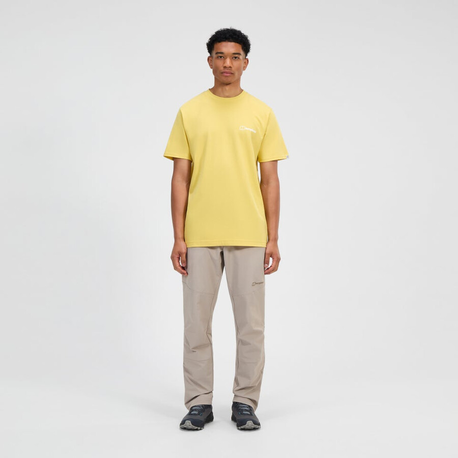 men s rolling peaks short sleeve tee - gelb berghaus