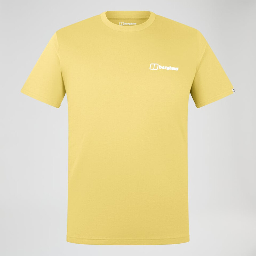 men s rolling peaks short sleeve tee - gelb berghaus