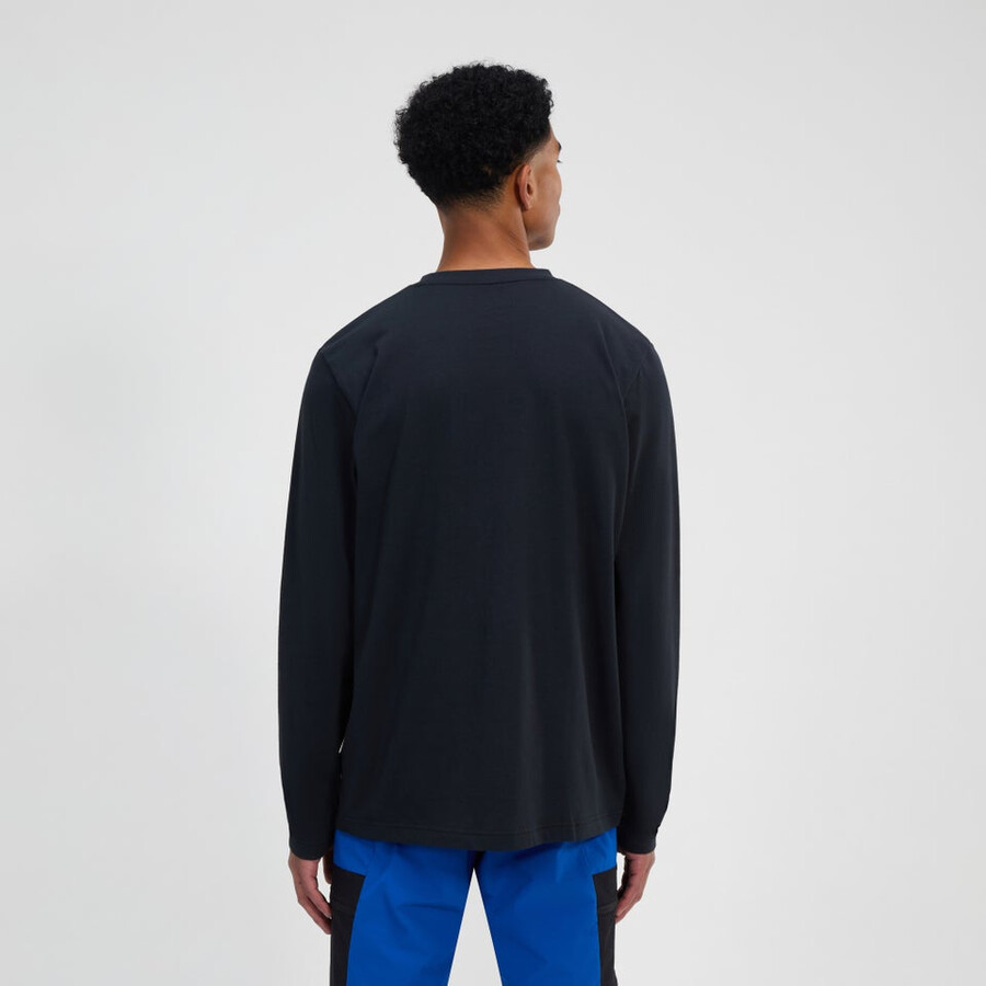 men s berghaus big logo long sleeve tee - schwarz berghaus