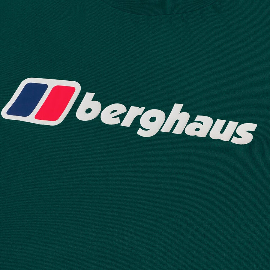 men s big logo long sleeves tee - green berghaus
