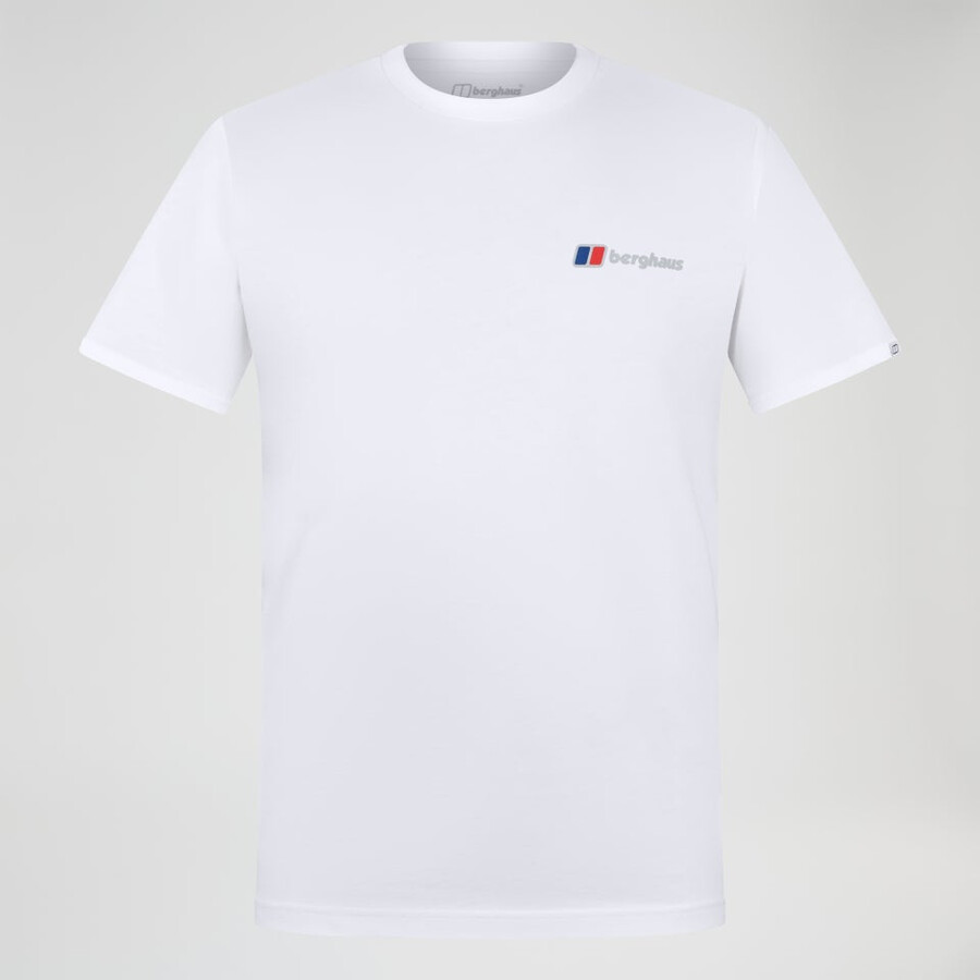 men s berghaus klasse logo tee - white berghaus