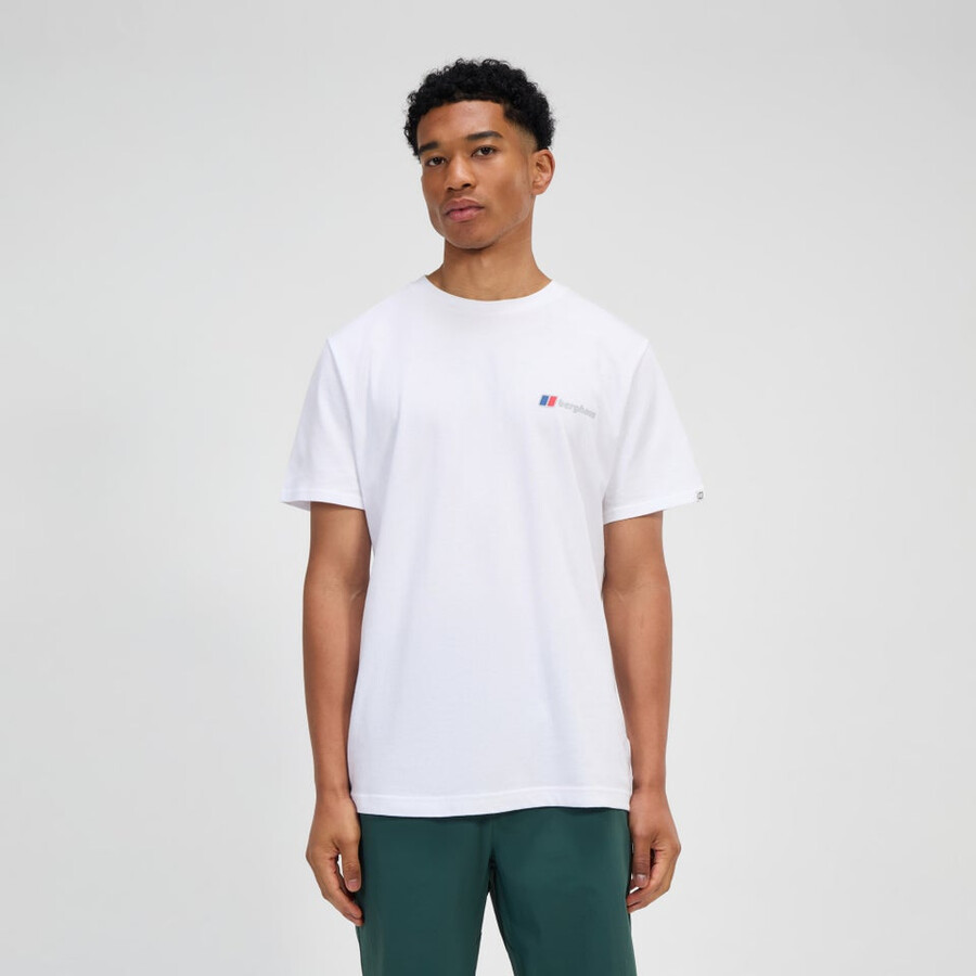men s berghaus klasse logo tee - white berghaus