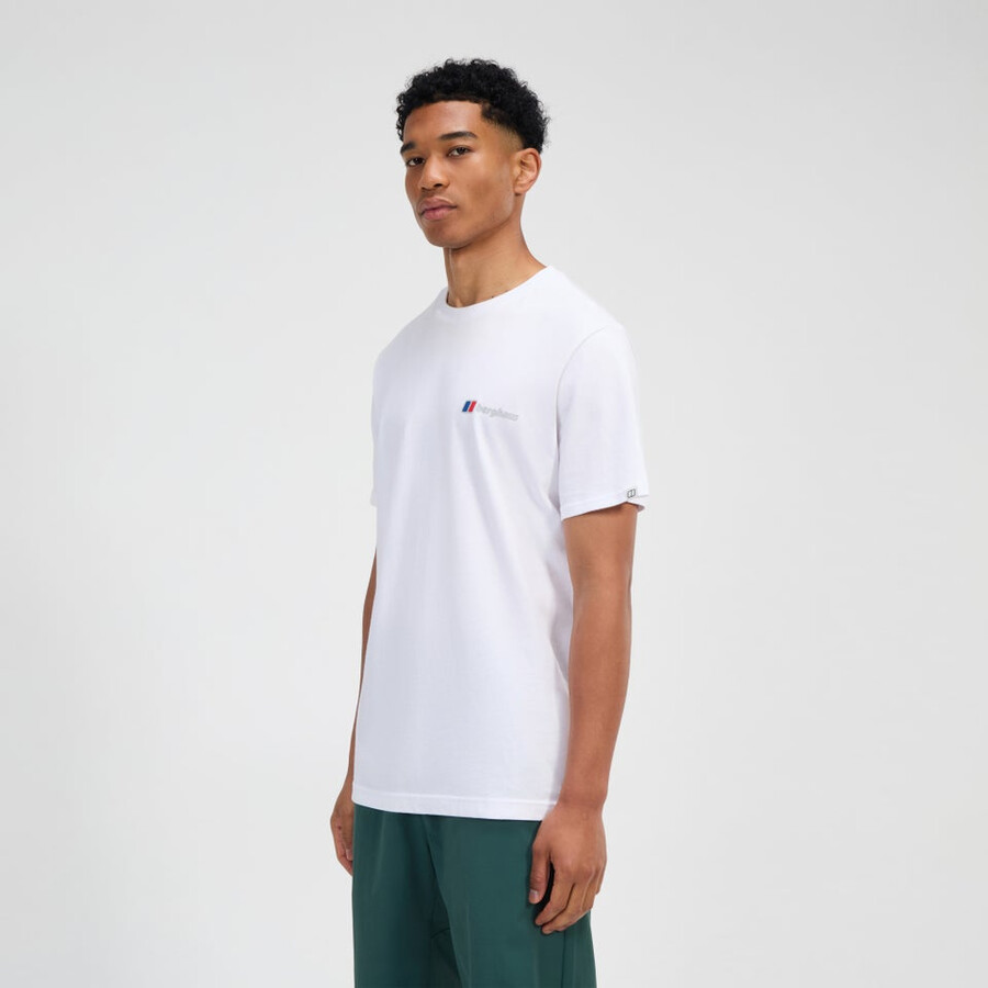 men s berghaus klasse logo tee - white berghaus