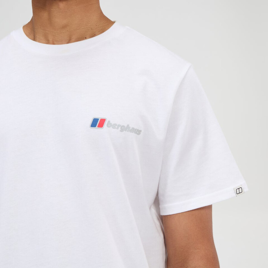 men s berghaus klasse logo tee - white berghaus