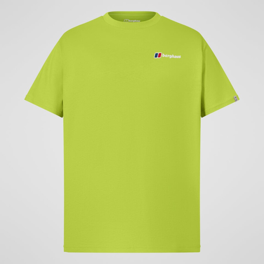 men s berghaus klasse logo-t-shirt - lime green berghaus
