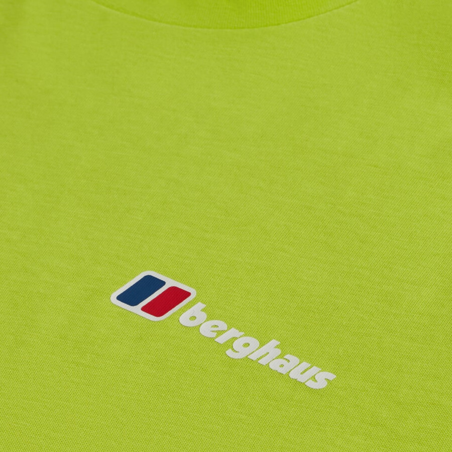 men s berghaus klasse logo-t-shirt - lime green berghaus