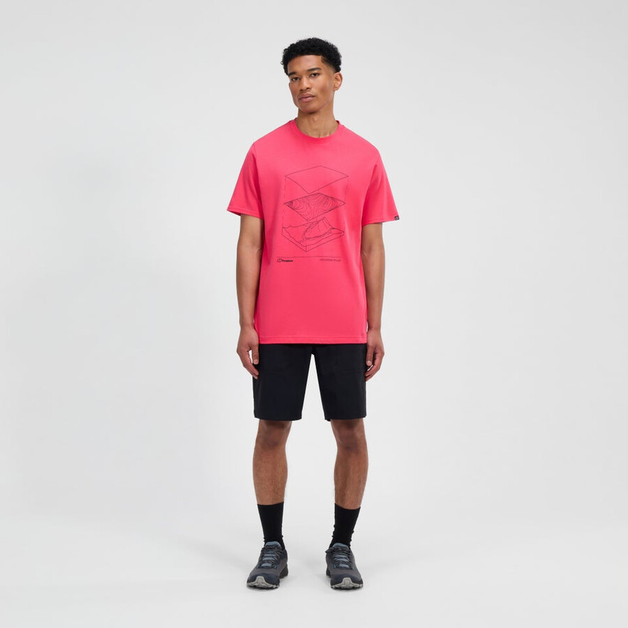 men s everyday elements short sleeve tee - pink berghaus