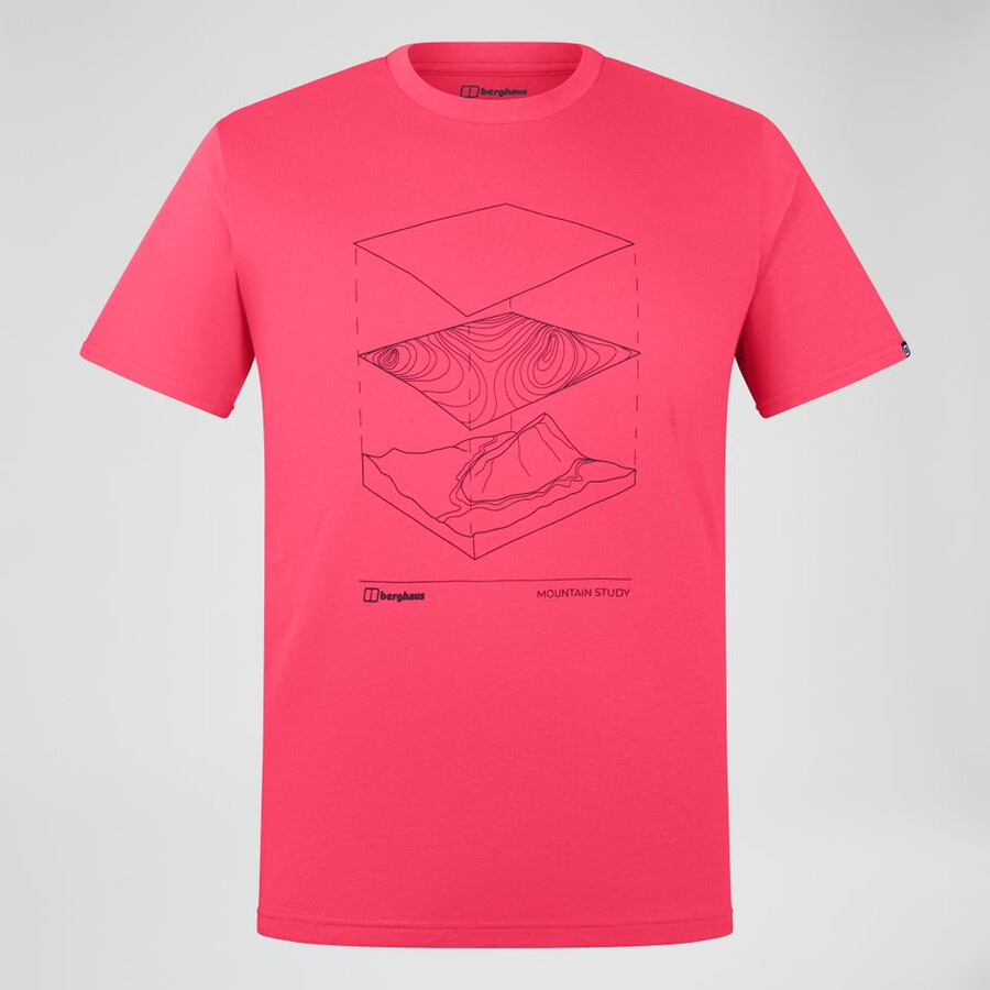 men s everyday elements short sleeve tee - pink berghaus