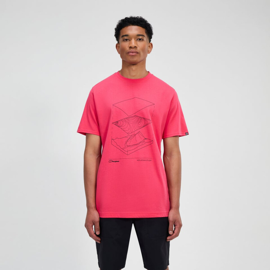 men s everyday elements short sleeve tee - pink berghaus