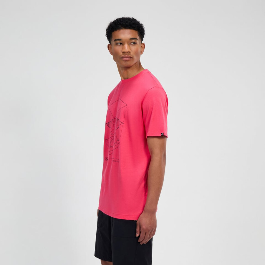 men s everyday elements short sleeve tee - pink berghaus