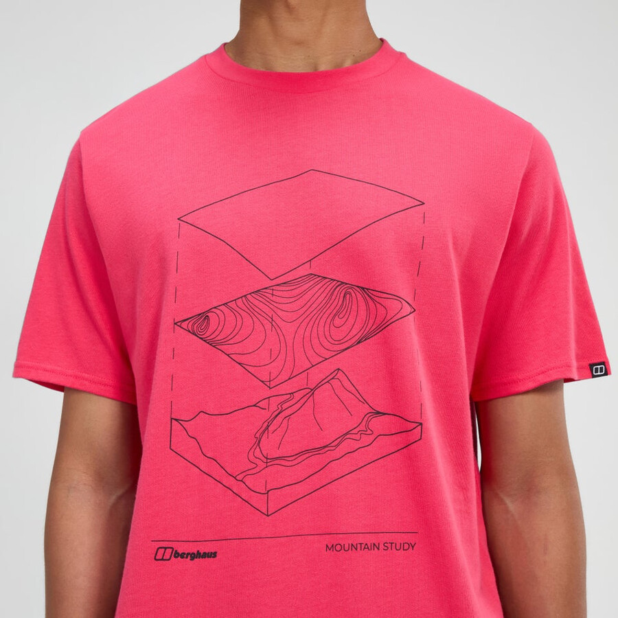 men s everyday elements short sleeve tee - pink berghaus