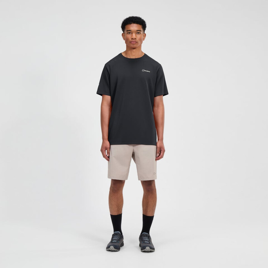 men s berghaus delta short sleeve tech tee - black die berghaus