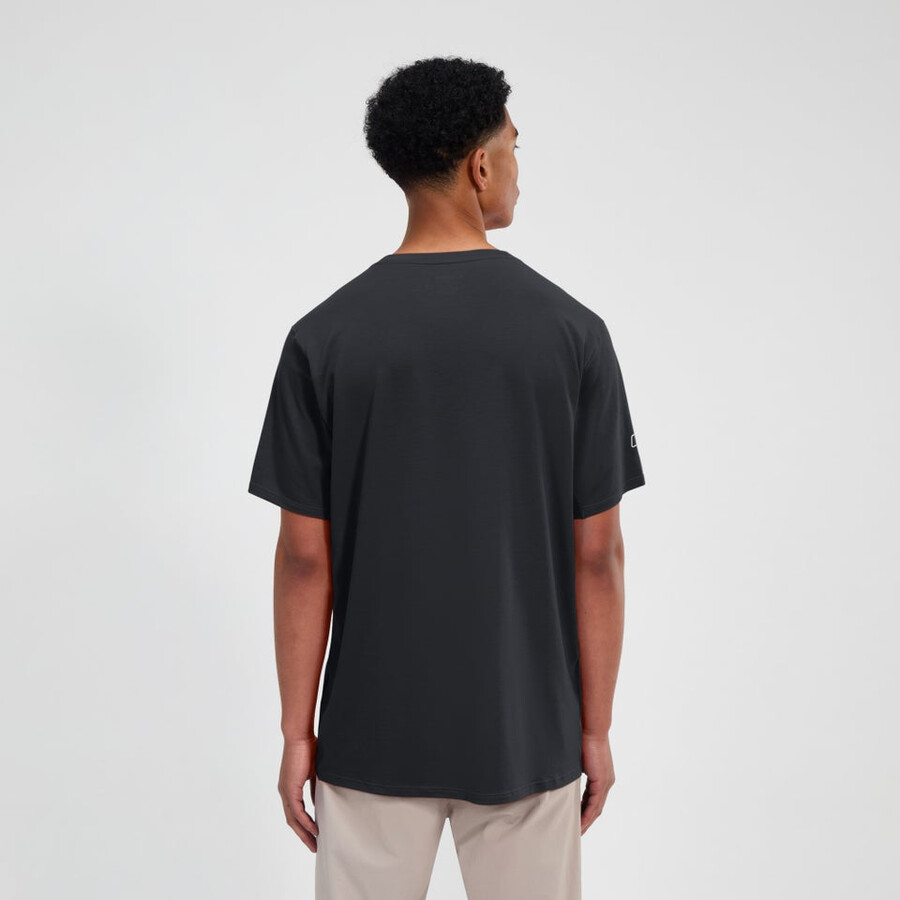 men s berghaus delta short sleeve tech tee - black die berghaus