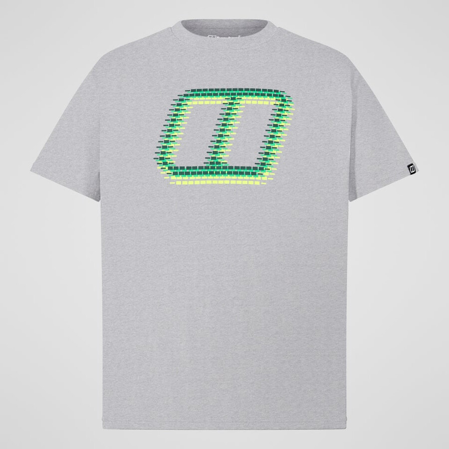 men s glitched blöcke tee - grau berghaus