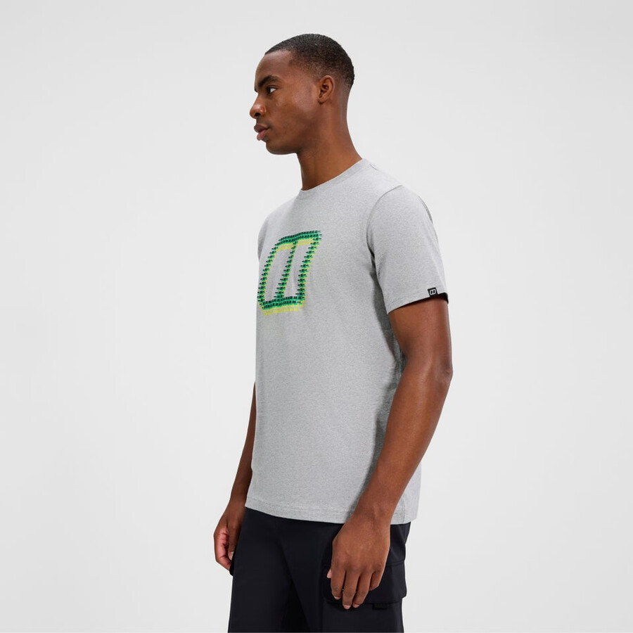 men s glitched blöcke tee - grau berghaus