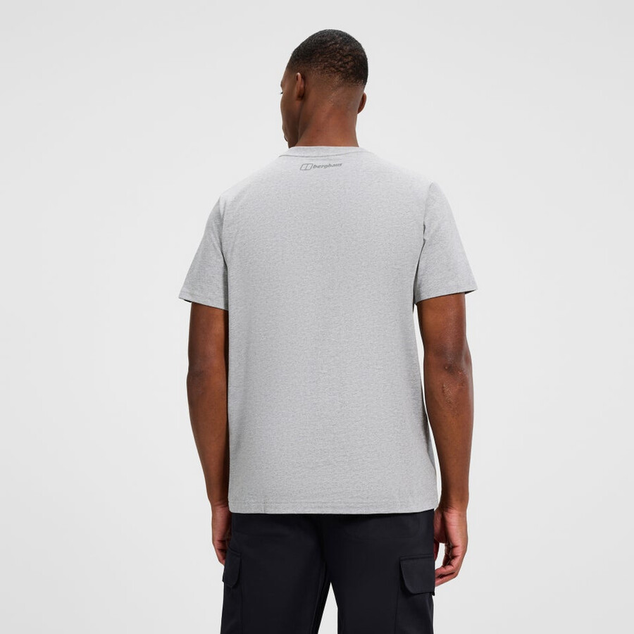 men s glitched blöcke tee - grau berghaus