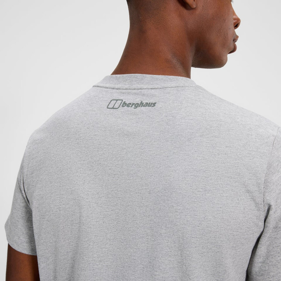 men s glitched blöcke tee - grau berghaus