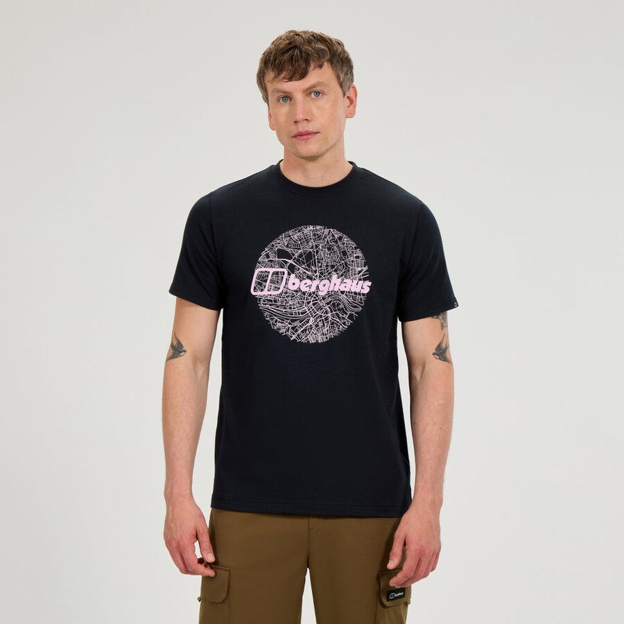 männer-karte für die toon tee - black die berghaus