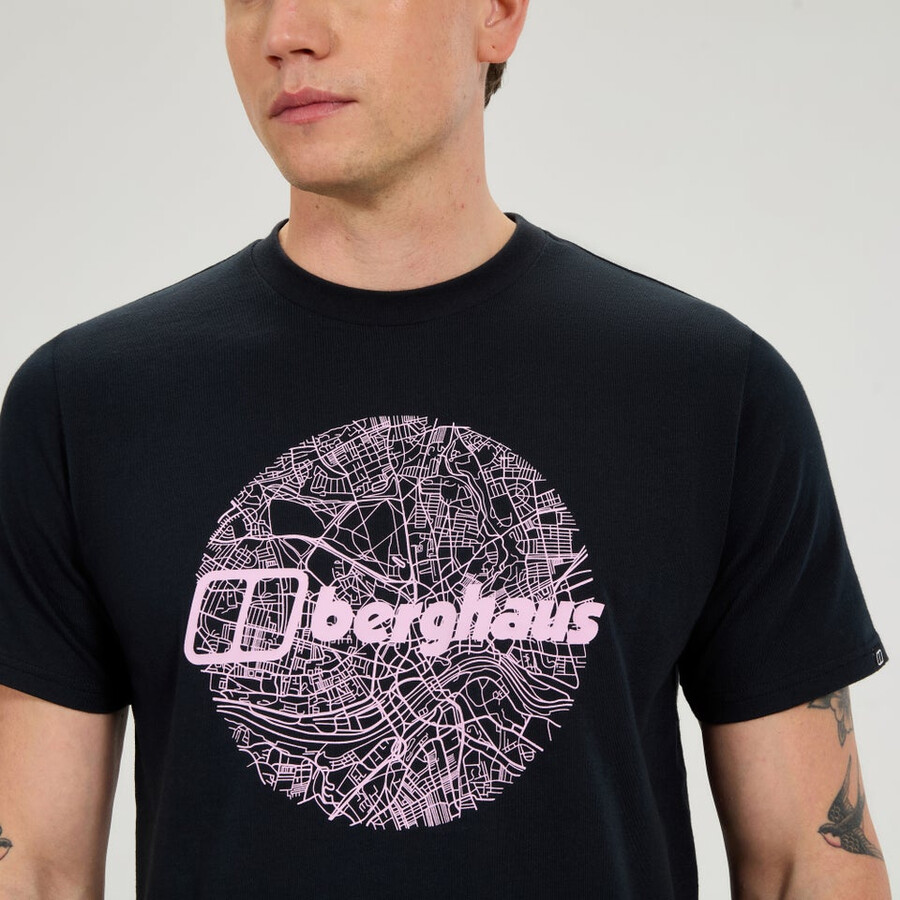 männer-karte für die toon tee - black die berghaus