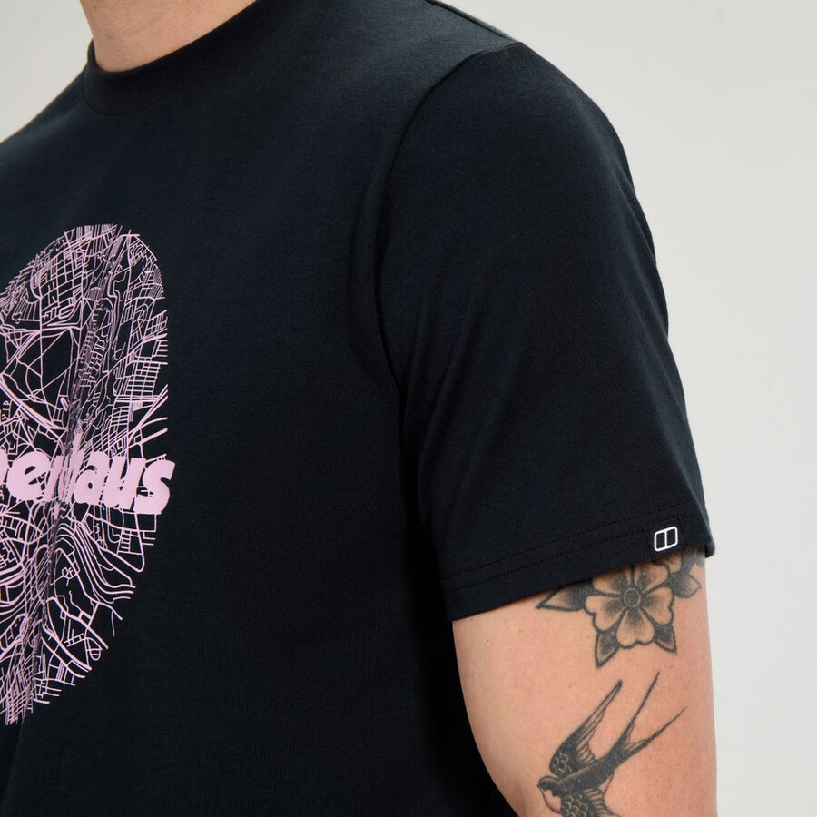 männer-karte für die toon tee - black die berghaus