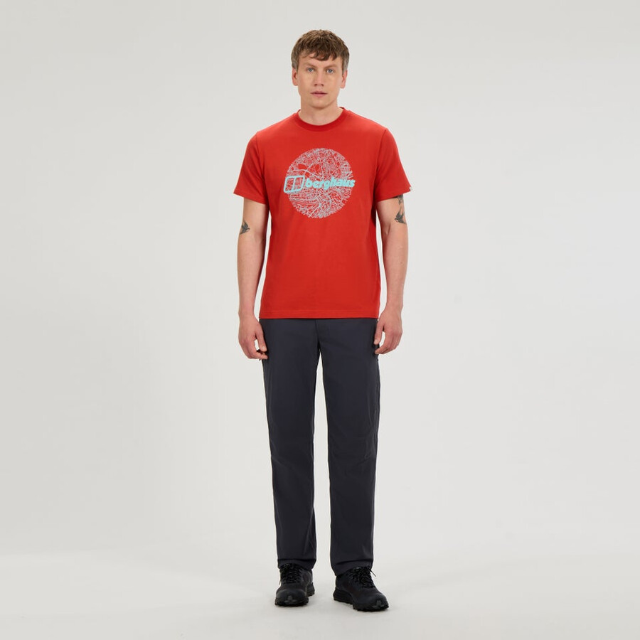 männer-karte für die toon tee - orange berghaus