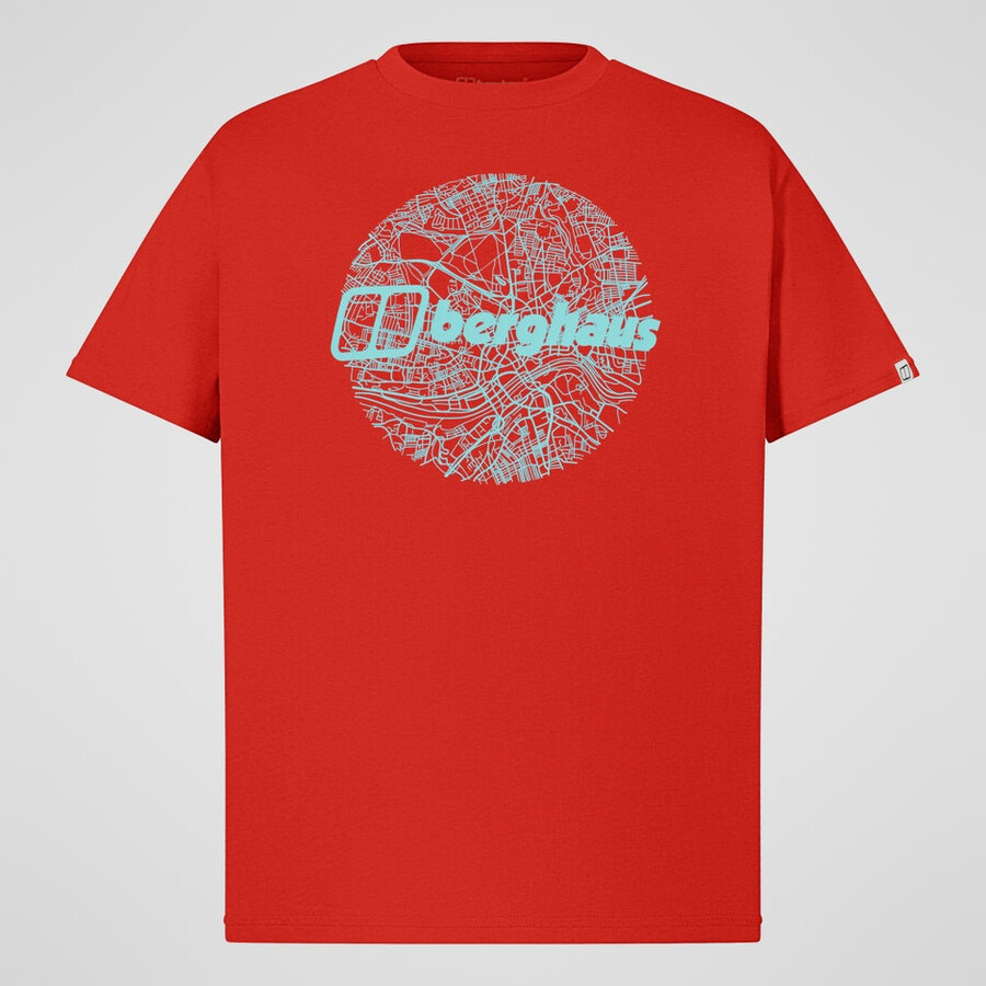 männer-karte für die toon tee - orange berghaus