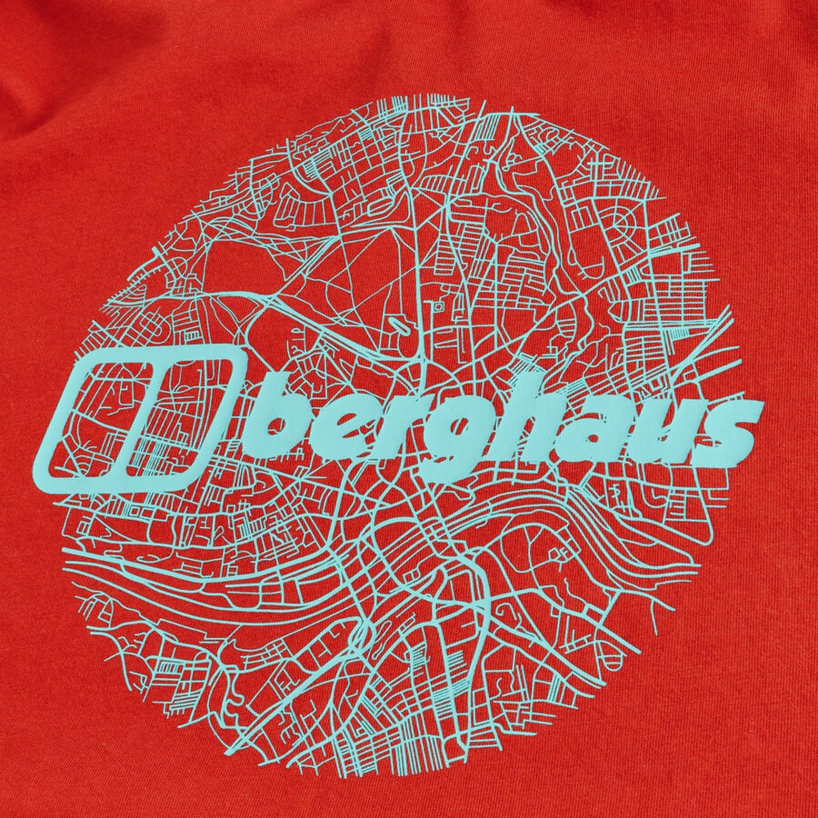 männer-karte für die toon tee - orange berghaus