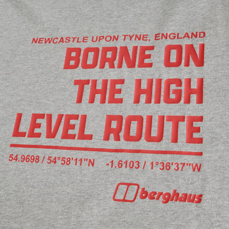 men s high level route tee - grau berghaus