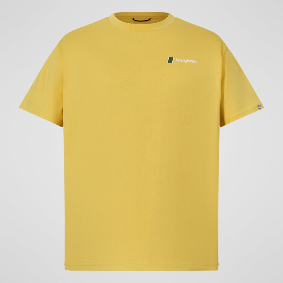 men s doodle berg patch tee - gelb berghaus