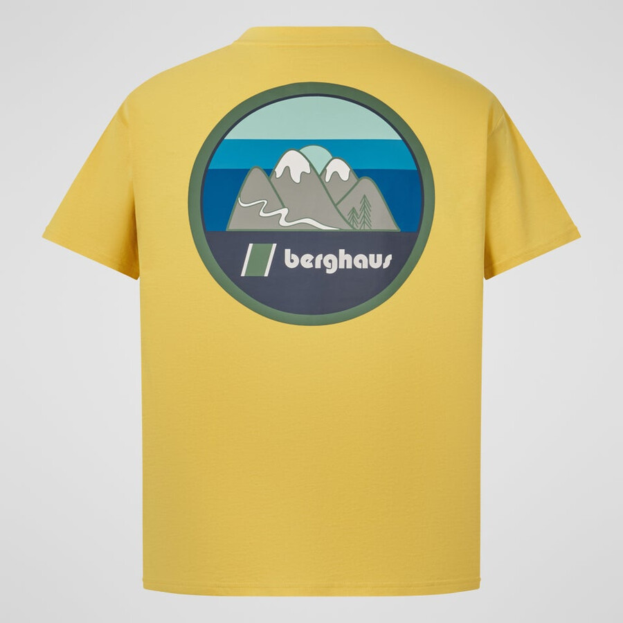 men s doodle berg patch tee - gelb berghaus